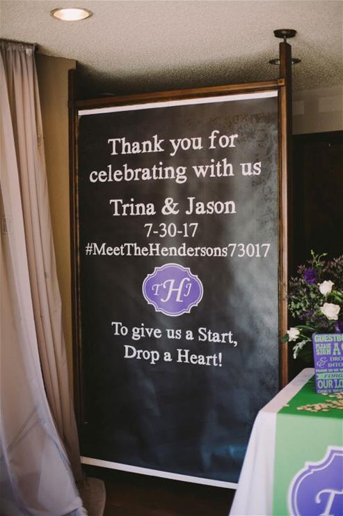 Kendall-Henderson Wedding Thank you sign